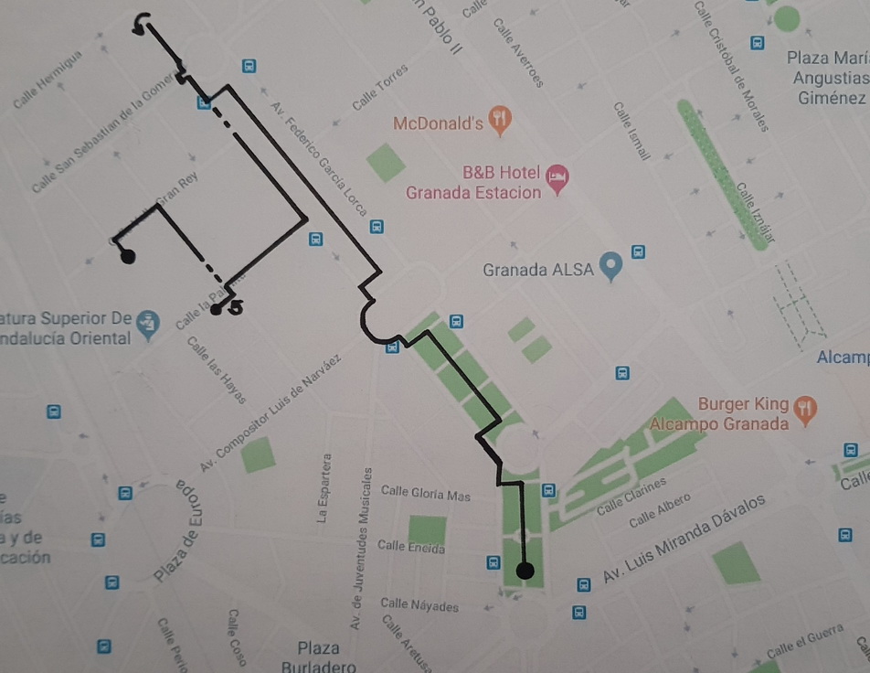 Itinerario pasacalles redimensionar